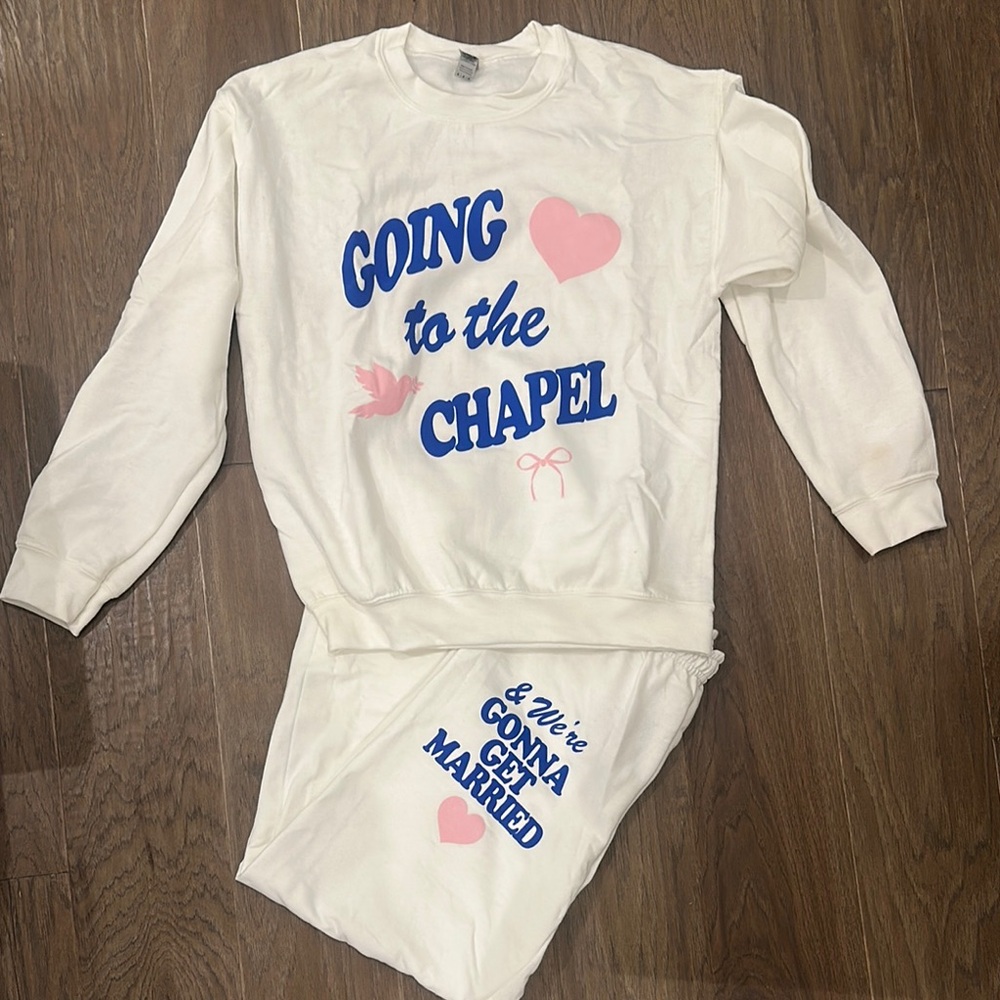 GOING TO THE CHAPEL wedding/ bride comfy set!!!
